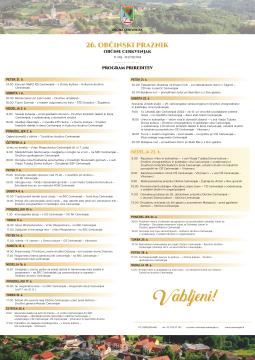 26. občinski praznik PROGRAM PRIREDITEV